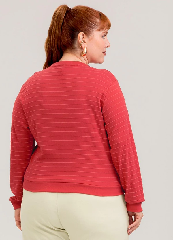 Cativa - Jaqueta Plus Size em Cotton  Vermelho 2