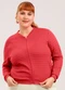 Cativa - Jaqueta Plus Size em Cotton  Vermelho - variação: Vermelho