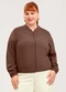 Cativa - Jaqueta Plus Size em Viscose  Preto - variação: Marrom Escuro