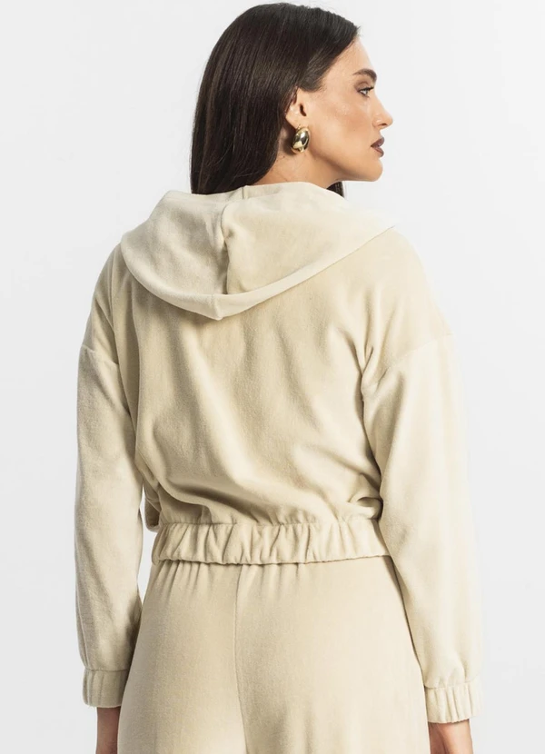 Endless - Jaqueta Plush com Capuz Bege 2