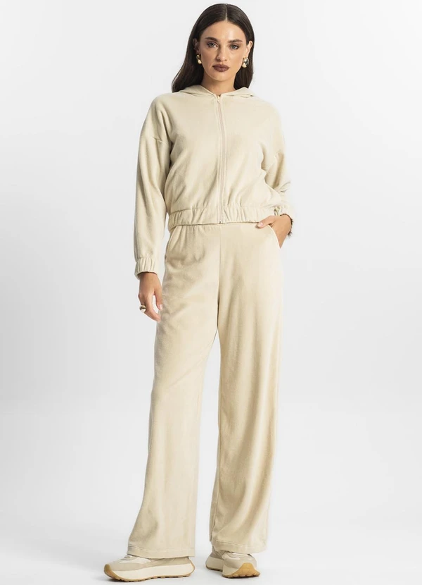 Endless - Jaqueta Plush com Capuz Bege 3