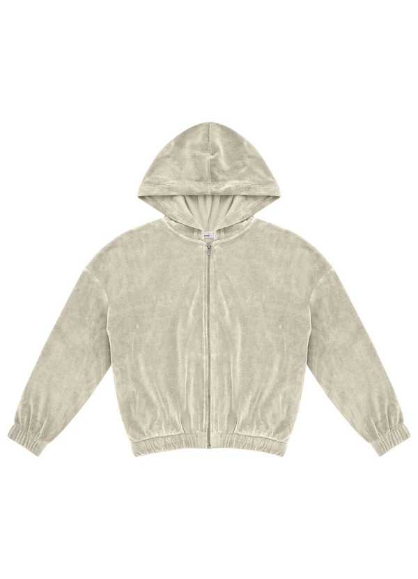 Endless - Jaqueta Plush com Capuz Bege 5
