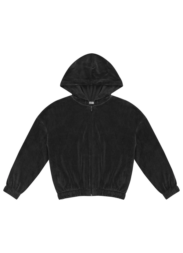 Endless - Jaqueta Plush com Capuz Preto