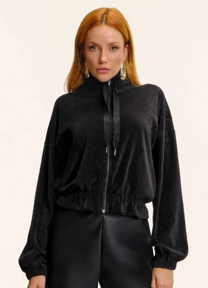 Endless - Jaqueta Plush Feminina Preto - ENDLESS