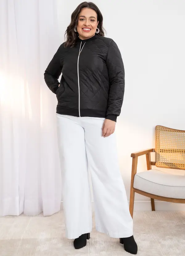 Quintess - Jaqueta Preta com Abertura em Zíper 3