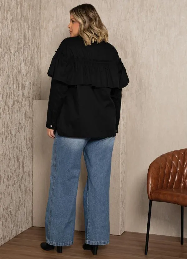 Quintess - Jaqueta Preta com Babados 3