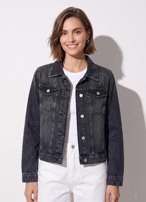 Jaqueta Preta em Jeans