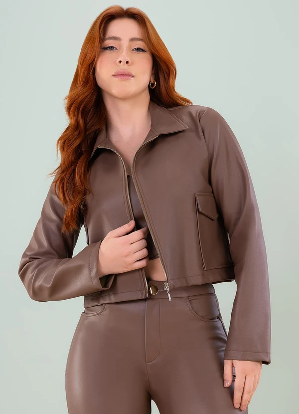 Angel - Jaqueta Pu Marrom