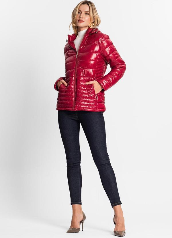 Endless - Jaqueta Puffer com Capuz Vermelho 3