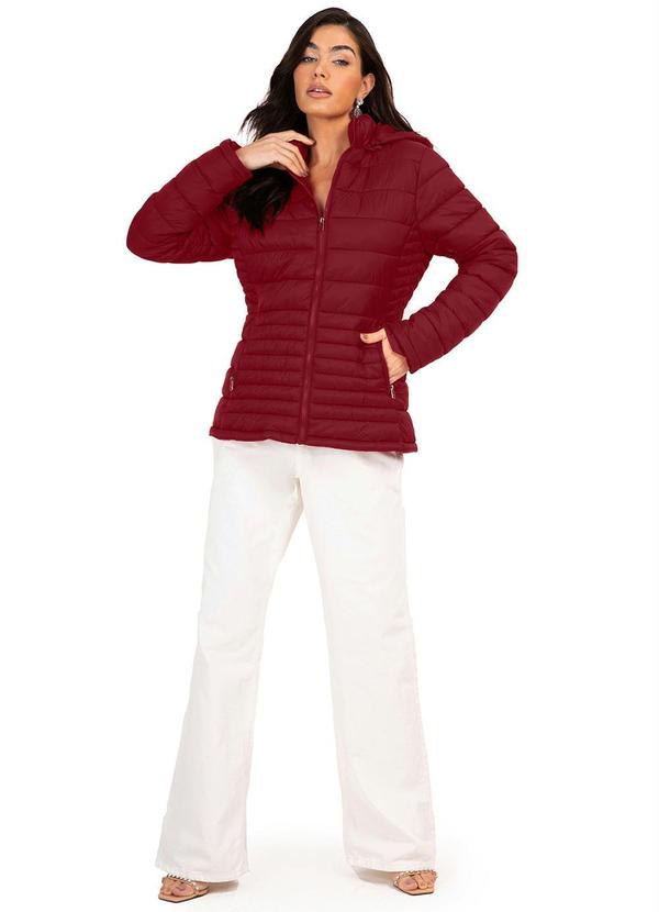 Endless - Jaqueta Puffer com Capuz Vermelho 6