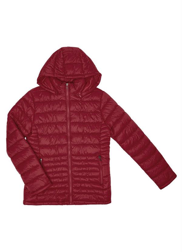 Endless - Jaqueta Puffer com Capuz Vermelho 7