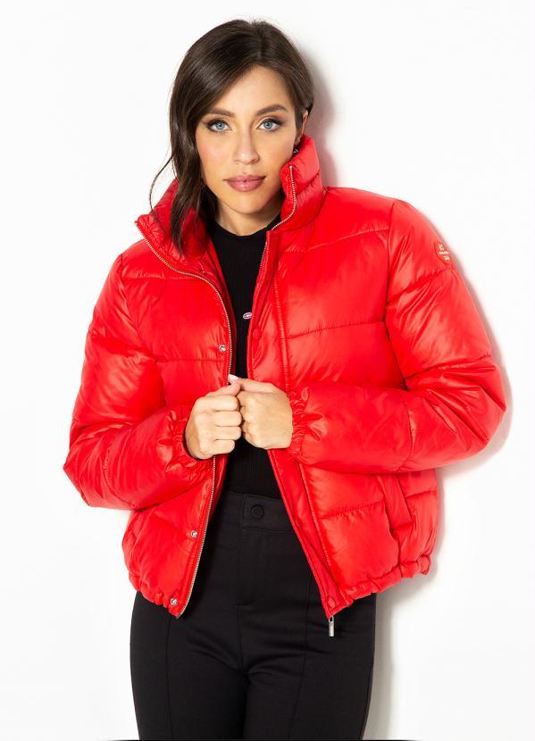 Colcci Jaqueta Puffer de Nylon Vermelho