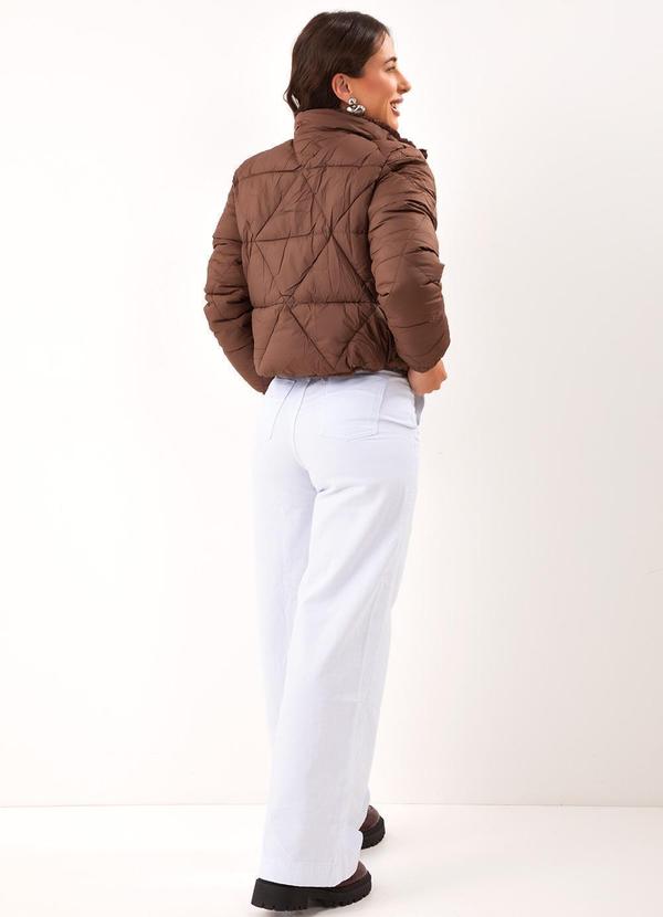 Quintess - Jaqueta Puffer Dupla Face Marrom em Matelassê 6