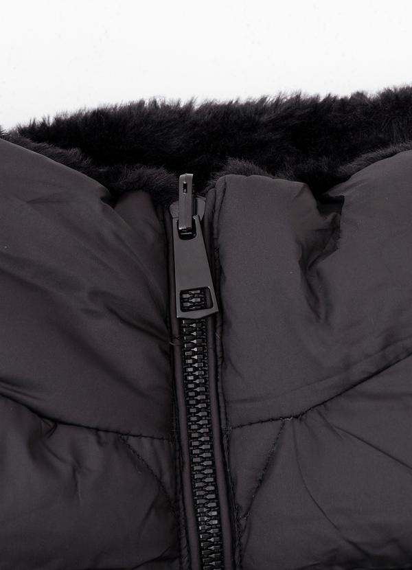 Quintess - Jaqueta Puffer Dupla Face Preto em Matelassê 11