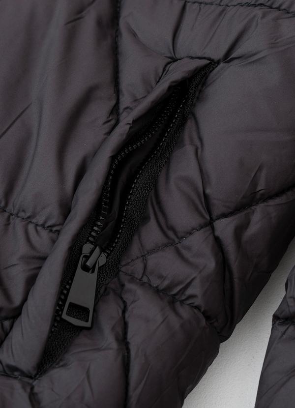 Quintess - Jaqueta Puffer Dupla Face Preto em Matelassê 13