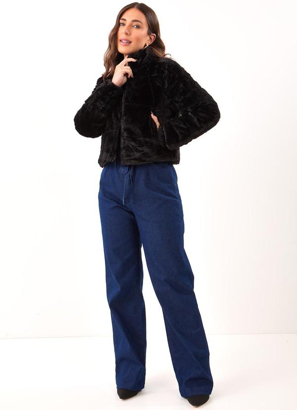 Quintess - Jaqueta Puffer Dupla Face Preto em Matelassê 4