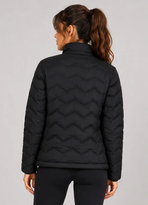 Rovitex - Jaqueta Puffer Feminina com Bolsos Preto - ROVITEX