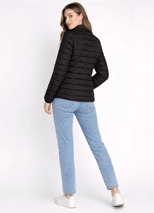 Rovitex - Jaqueta Puffer Feminina Peluciada Sea Surf Preto - ROVITEX