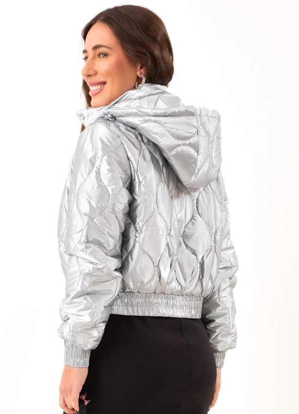 Quintess - Jaqueta Puffer Metalizada em Matelassê 11