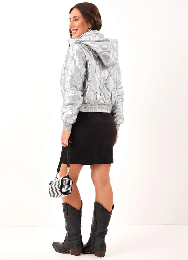 Quintess - Jaqueta Puffer Metalizada em Matelassê 13