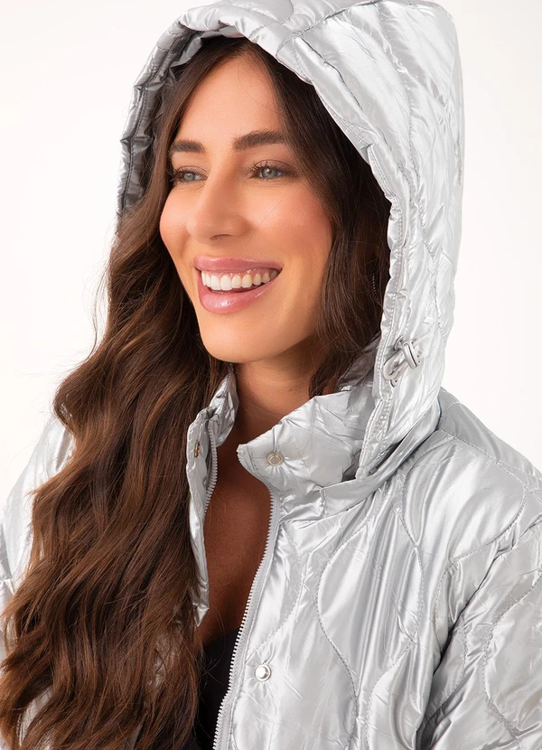 Quintess - Jaqueta Puffer Metalizada em Matelassê 15