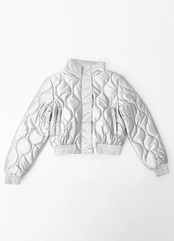 Quintess - Jaqueta Puffer Metalizada em Matelassê 16