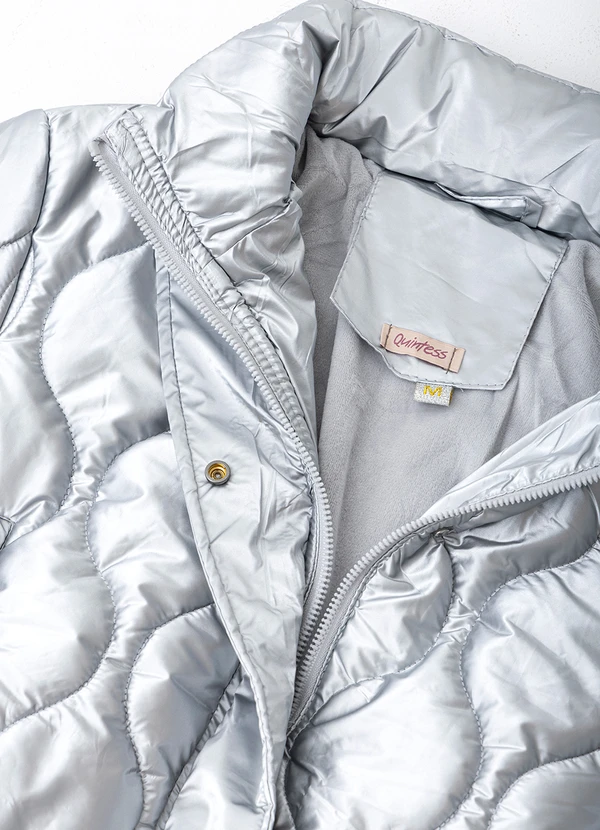 Quintess - Jaqueta Puffer Metalizada em Matelassê 18