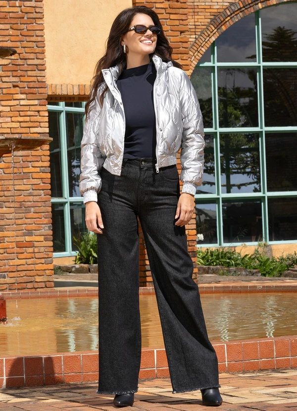 Quintess - Jaqueta Puffer Metalizada em Matelassê 6