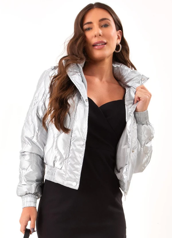 Quintess - Jaqueta Puffer Metalizada em Matelassê 10