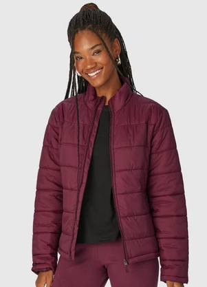Malwee - Jaqueta Puffer Nylon Feminino Bordô - MALWEE