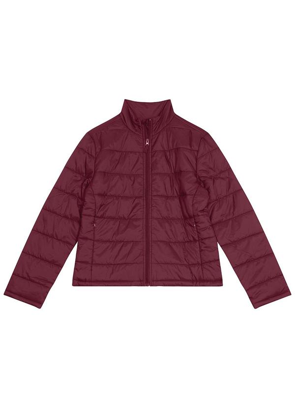 Malwee - Jaqueta Puffer Nylon Feminino Bordô 5