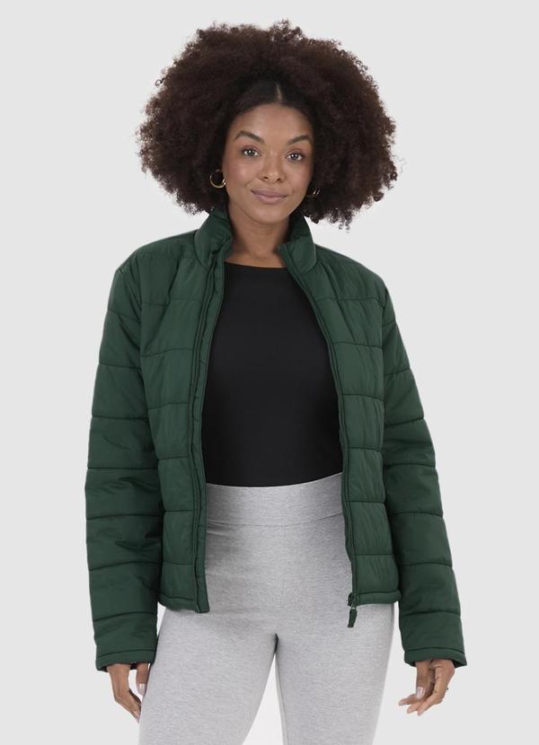 Malwee - Jaqueta Puffer Nylon Feminino Verde