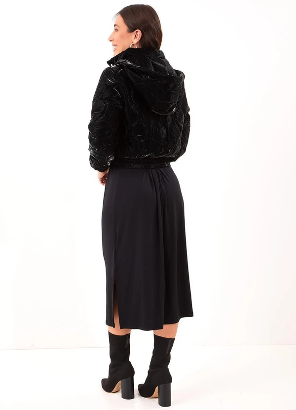 Quintess - Jaqueta Puffer Preto em Matelassê 8