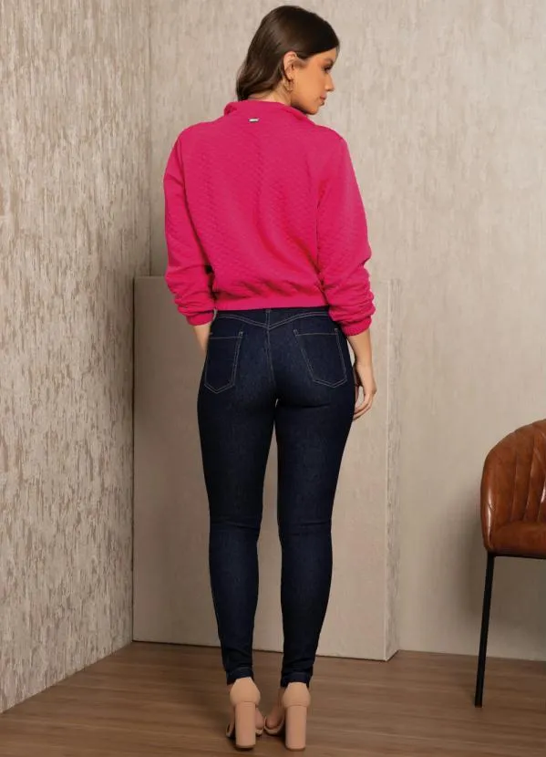 Quintess - Jaqueta Rosa Bomber Matelassê 4