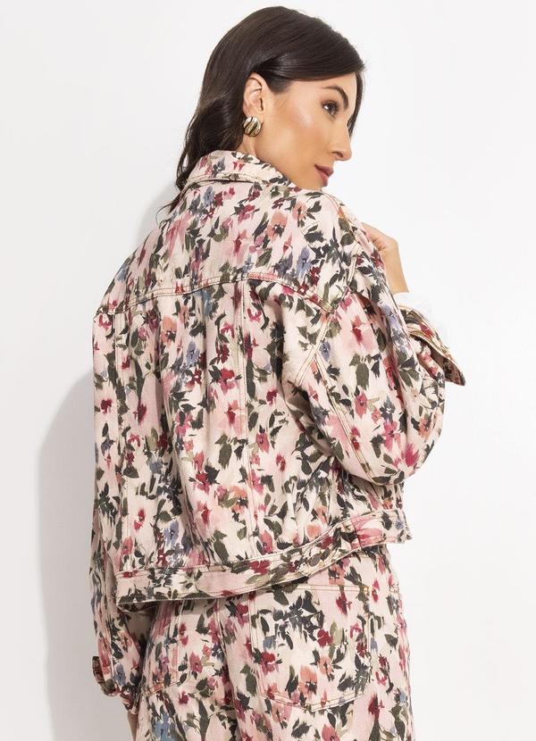 Farm - Jaqueta Sarja Jardim de Flor Rosa 2