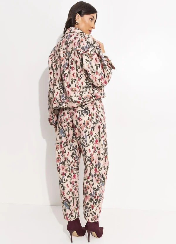 Farm - Jaqueta Sarja Jardim de Flor Rosa 4