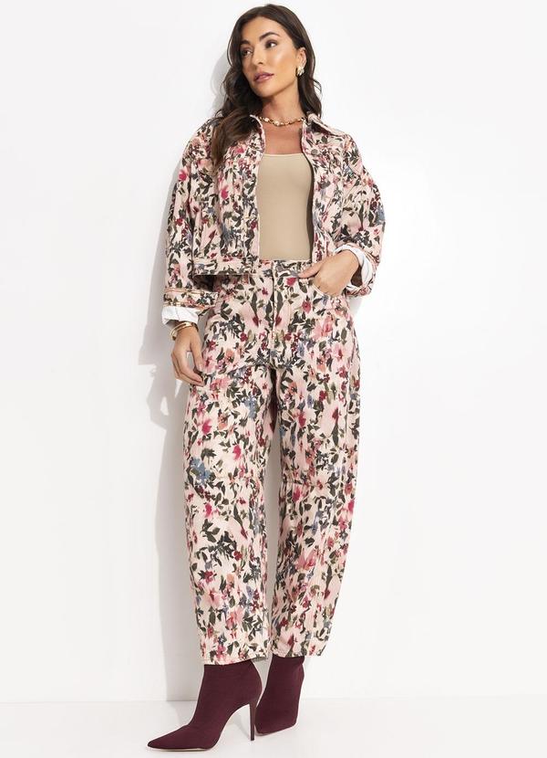 Farm - Jaqueta Sarja Jardim de Flor Rosa 6