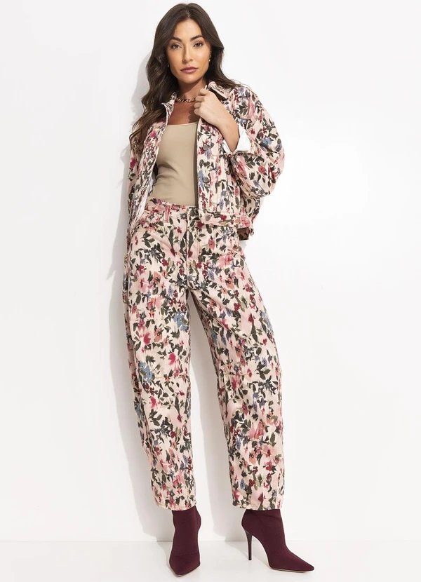 Farm - Jaqueta Sarja Jardim de Flor Rosa 7