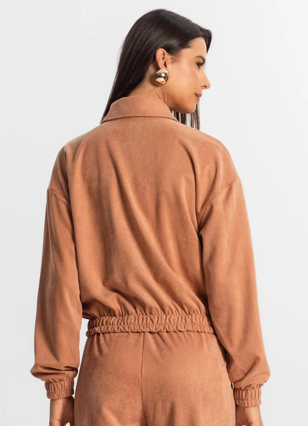 Rovitex - Jaqueta Suede Feminina Marrom 2