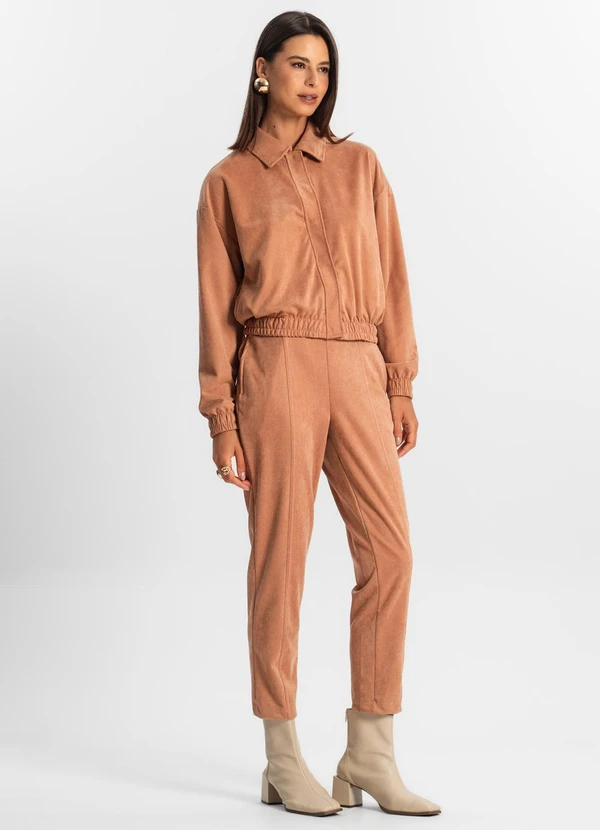 Rovitex - Jaqueta Suede Feminina Marrom 3