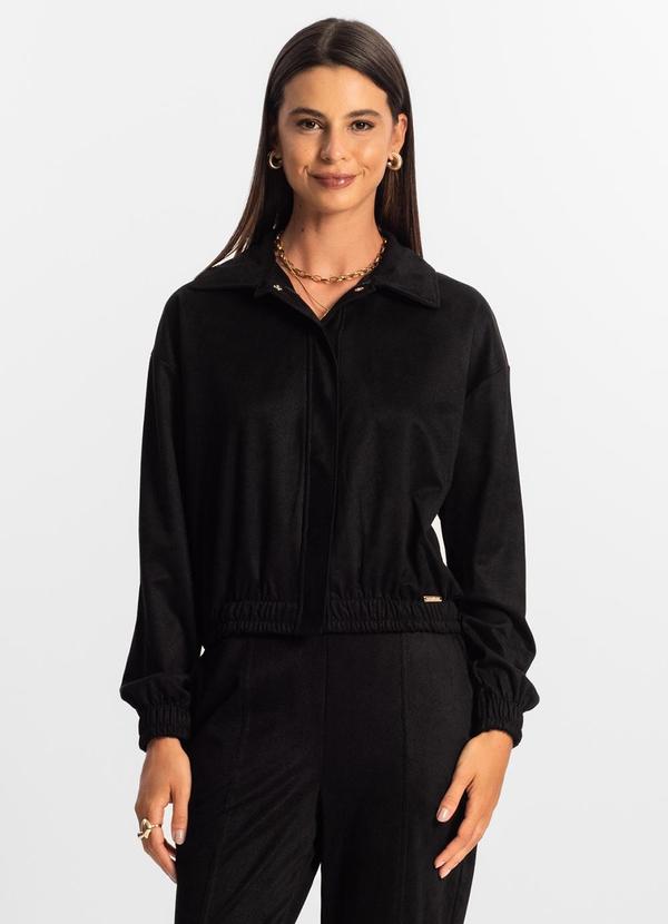 Rovitex - Jaqueta Suede Feminina Rovitex Preto