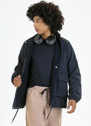 Soft Bonni - Jaqueta Teen em Microfibra Cargo e Soft Preto - SOFT BONNI