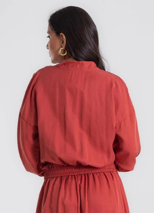 Endless - Jaqueta Tencel Twill Feminina Marrom - ENDLESS