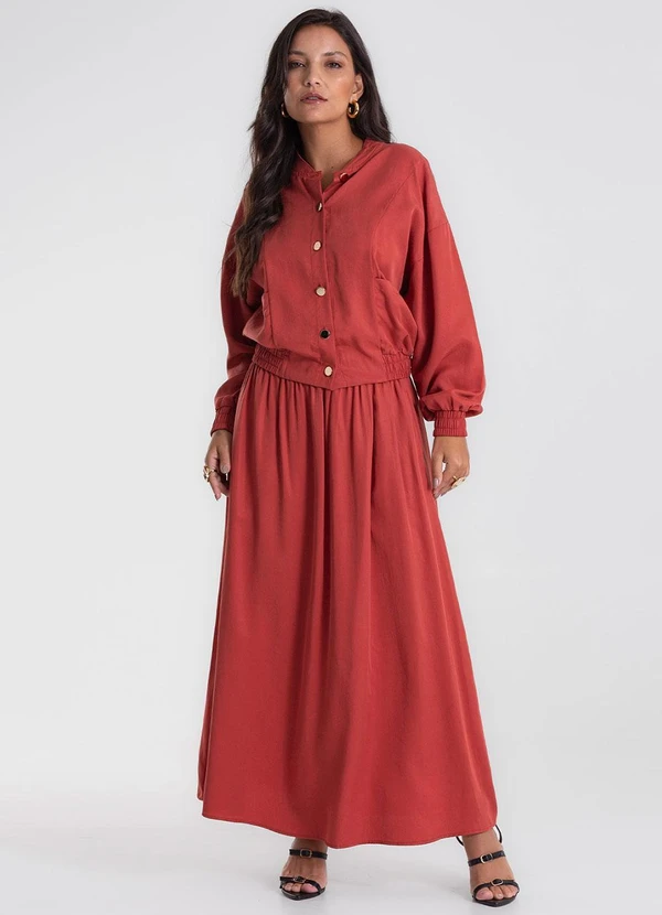 Endless - Jaqueta Tencel Twill Feminina Marrom 3