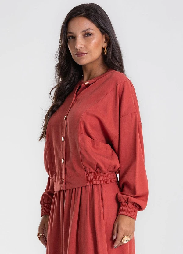 Endless - Jaqueta Tencel Twill Feminina Marrom 4