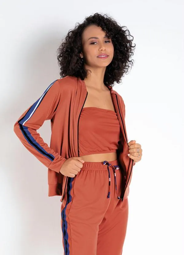 Moda Pop - Jaqueta Terracota Bomber 2