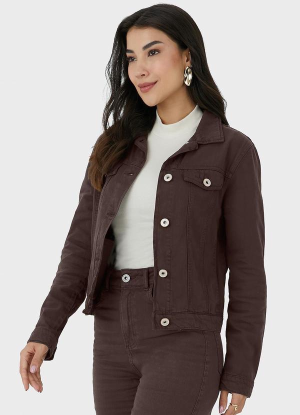 Malwee - Jaqueta Tradicional em Sarja Marrom