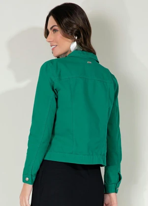 Quintess - Jaqueta Verde com Bolsos e Gola - QUINTESS