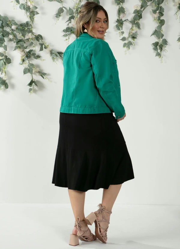 Quintess - Jaqueta Verde com Bolsos e Gola 7