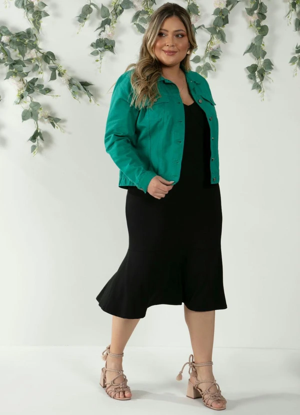 Quintess - Jaqueta Verde com Bolsos e Gola 8